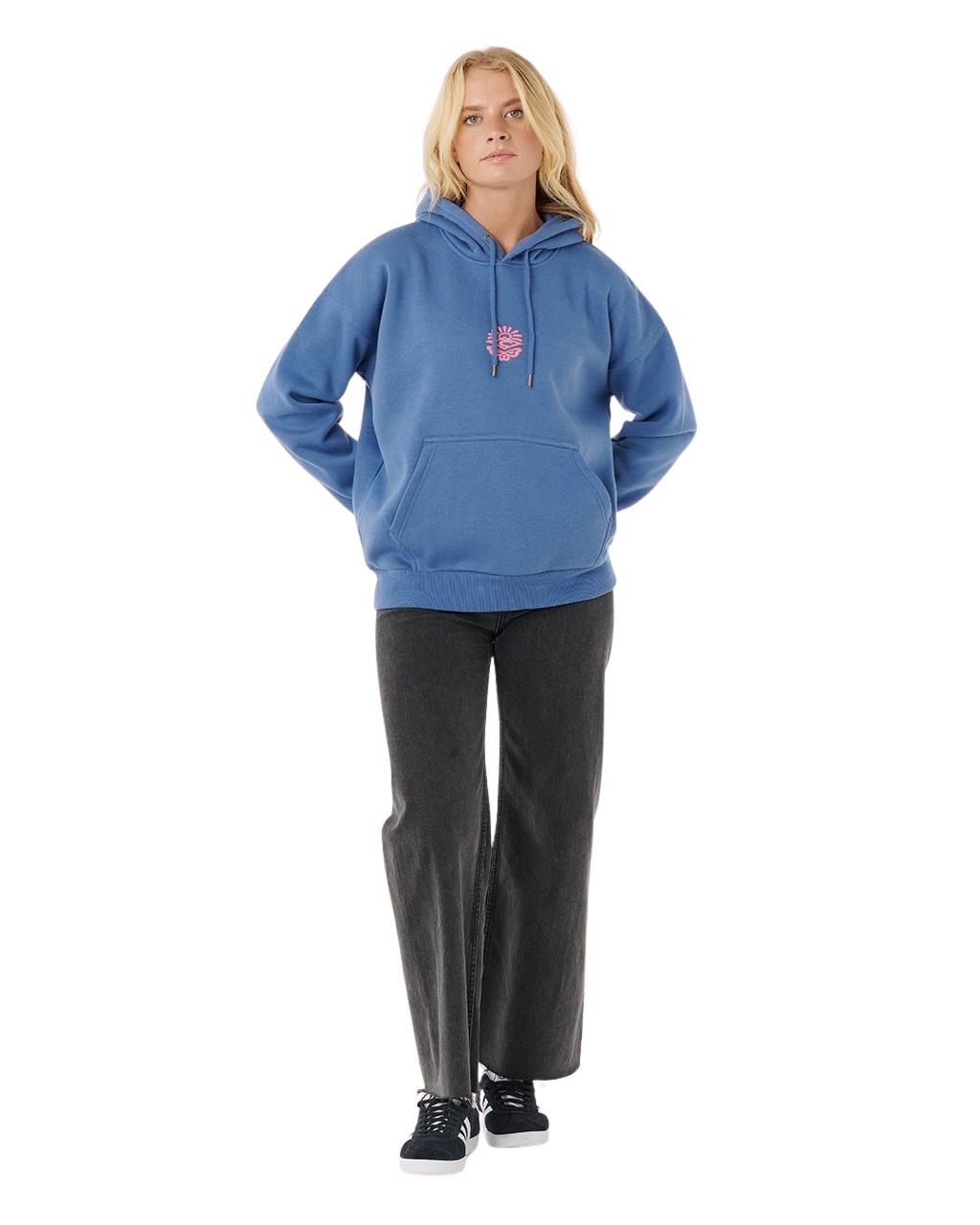 The Rip Curl Womens Icons Of Surf Heritage Hoodie in Moonlight Blue