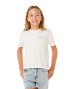 The Rip Curl Girls Girls Layday Crop T-Shirt in Bone