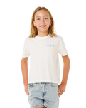 The Rip Curl Girls Girls Layday Crop T-Shirt in Bone
