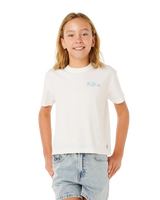The Rip Curl Girls Girls Layday Crop T-Shirt in Bone