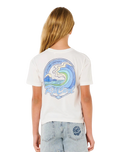 The Rip Curl Girls Girls Layday Crop T-Shirt in Bone