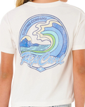 The Rip Curl Girls Girls Layday Crop T-Shirt in Bone