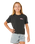 The Rip Curl Girls Girls Layday Crop T-Shirt in Washed Black