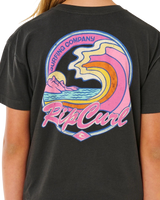 The Rip Curl Girls Girls Layday Crop T-Shirt in Washed Black