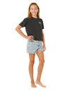 The Rip Curl Girls Girls Layday Crop T-Shirt in Washed Black