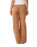 The Rip Curl Womens Bossa Nova Twill Wide Leg Trousers in Brown