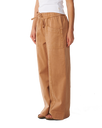 The Rip Curl Womens Bossa Nova Twill Wide Leg Trousers in Brown