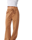 The Rip Curl Womens Bossa Nova Twill Wide Leg Trousers in Brown
