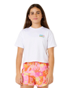 Girls Catalina Island Crop T-Shirt in White