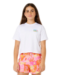 Girls Catalina Island Crop T-Shirt in White