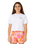 Girls Catalina Island Crop T-Shirt in White