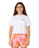 Girls Catalina Island Crop T-Shirt in White