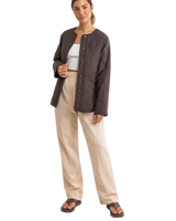 Escapade Quilted Jacket in Dark Oak