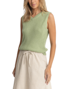 Shell Beach Vest in Sage