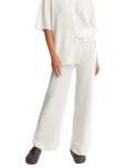 Dune Wide Leg Knit Trousers in White