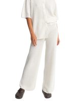Dune Wide Leg Knit Trousers in White