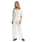 Dune Wide Leg Knit Trousers in White