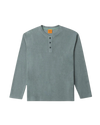Vintage Terry Henley Long Sleeve T-Shirt in Silver Pine