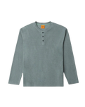 Vintage Terry Henley Long Sleeve T-Shirt in Silver Pine
