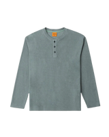 Vintage Terry Henley Long Sleeve T-Shirt in Silver Pine