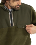 Pfeiffer Sherpa Fleece Jacket in Olive
