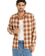 Bison Flannel Shirt in Tobacco