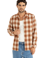 Bison Flannel Shirt in Tobacco