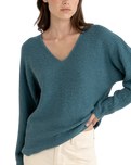 The Rhythm Womens Adele Oversized Knit Jumper in Teal