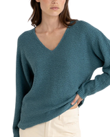 The Rhythm Womens Adele Oversized Knit Jumper in Teal