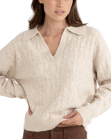 Lexie Collared Jumper in Natural