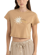 Follow The Sun Crop T-Shirt in Sand