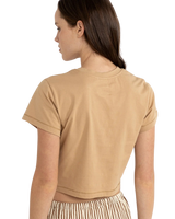 Follow The Sun Crop T-Shirt in Sand