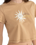 Follow The Sun Crop T-Shirt in Sand