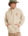 The Rhythm Mens Cactus Fleece Hoodie in Moonrock