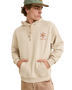 The Rhythm Mens Cactus Fleece Hoodie in Moonrock