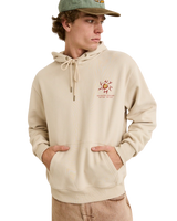 The Rhythm Mens Cactus Fleece Hoodie in Moonrock