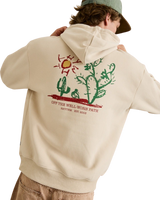 The Rhythm Mens Cactus Fleece Hoodie in Moonrock