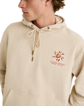 The Rhythm Mens Cactus Fleece Hoodie in Moonrock