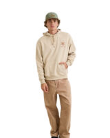 The Rhythm Mens Cactus Fleece Hoodie in Moonrock