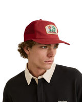 The Rhythm Mens Cactus Trucker Cap in Red