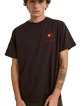 The Rhythm Mens Cactus T-Shirt in Vintage Black