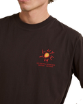 The Rhythm Mens Cactus T-Shirt in Vintage Black
