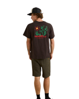 The Rhythm Mens Cactus T-Shirt in Vintage Black