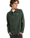 The Rhythm Mens Harlan Shirt in Olive