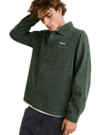 The Rhythm Mens Harlan Shirt in Olive