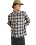 The Rhythm Mens Polar Bond Flannel Shirt in Smoke