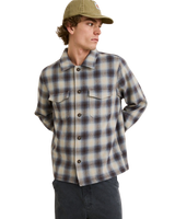 The Rhythm Mens Polar Bond Flannel Shirt in Smoke