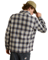 The Rhythm Mens Polar Bond Flannel Shirt in Smoke