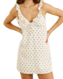 The Rhythm Womens Sandy Ruffle Mini Dress in Cream
