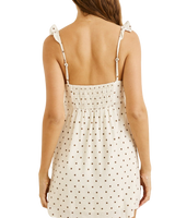 The Rhythm Womens Sandy Ruffle Mini Dress in Cream